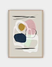 Load image into Gallery viewer, GEOMETRIC ABSTRACT BEIGE ART SET OF 3