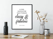 Load image into Gallery viewer, Classy and Fabulous Coco Chanel Art (set of 3)