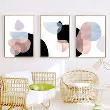 Load image into Gallery viewer, GEOMETRIC ABSTRACT PINK ART