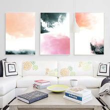 Load image into Gallery viewer, GREY &amp; PINK ABSTRACT MODERN ART