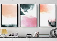 Load image into Gallery viewer, GREY &amp; PINK ABSTRACT MODERN ART