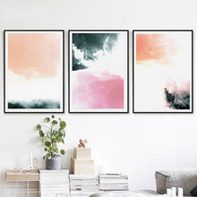 Load image into Gallery viewer, GREY &amp; PINK ABSTRACT MODERN ART