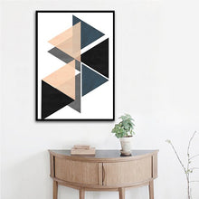 Load image into Gallery viewer, GEOMETRIC ABSTRACT TRIANGLES SET OF 3