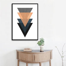 Load image into Gallery viewer, GEOMETRIC ABSTRACT TRIANGLES SET OF 3