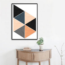 Load image into Gallery viewer, GEOMETRIC ABSTRACT TRIANGLES SET OF 3