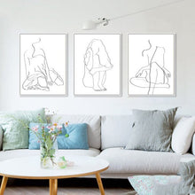 Load image into Gallery viewer, SILHOUETT MINIMALIST FEMALE ART SET OF 3