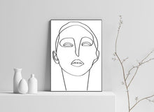 Load image into Gallery viewer, MINIMALIST WOMAN LINE ART BLACK &amp; WHITE SET OF 3