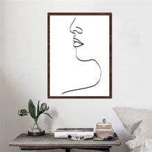 Load image into Gallery viewer, MINIMALIST WOMAN LINE ART BLACK &amp; WHITE SET OF 3