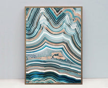 Load image into Gallery viewer, Wavey Abstract green cooper foil Paint (set of 2)