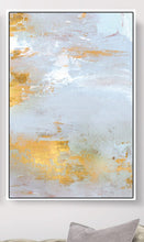 Load image into Gallery viewer, DOWNLOADABLE GOLD AND GRAY ABSTRACT WALL ART (SET OF 2)