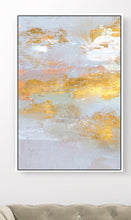 Load image into Gallery viewer, DOWNLOADABLE GOLD AND GRAY ABSTRACT WALL ART (SET OF 2)