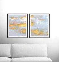 Load image into Gallery viewer, DOWNLOADABLE GOLD AND GRAY ABSTRACT WALL ART (SET OF 2)