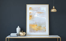 Load image into Gallery viewer, DOWNLOADABLE GOLD AND GRAY ABSTRACT WALL ART (SET OF 2)