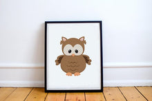 Load image into Gallery viewer, DEER, RACCON, OWL NURSERY DECOR SET OF 6