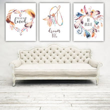 Load image into Gallery viewer, YOU ARE SO LOVED FEATHER DREAM BIG NURSERY DECOR SET OF 3