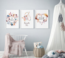 Load image into Gallery viewer, YOU ARE SO LOVED FEATHER DREAM BIG NURSERY DECOR SET OF 3