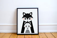 Load image into Gallery viewer, MODERN NURSERY MONOCHROME ANIMAL SET OF 3