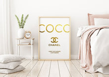 Load image into Gallery viewer, CHANEL GOLD LOGO PRINT