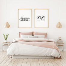 Load image into Gallery viewer, GUEST ROOM DECOR; STAY A WHILE POSTER SET OF 3
