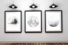 Load image into Gallery viewer, MINIMALIST OCEAN; FOREST; MOUNTAIN ON LANDSCAPE SET OF 3