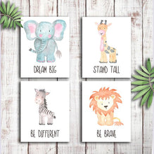 Load image into Gallery viewer, JUNGLE ANIMALS KIDS DECOR SET OF 4