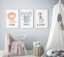 Load image into Gallery viewer, JUNGLE ANIMALS KIDS DECOR SET OF 4