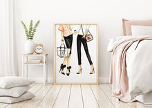 Load image into Gallery viewer, FASHION ILLUSTRATION; CHANEL GIRLS SET OF 2