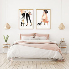 Load image into Gallery viewer, FASHION ILLUSTRATION; CHANEL GIRLS SET OF 2