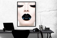 Load image into Gallery viewer, MAKEUP PRINT; CHANEL QUOTE; FASHION ART; CC LOGO; BLACK LIPS SET OF 6