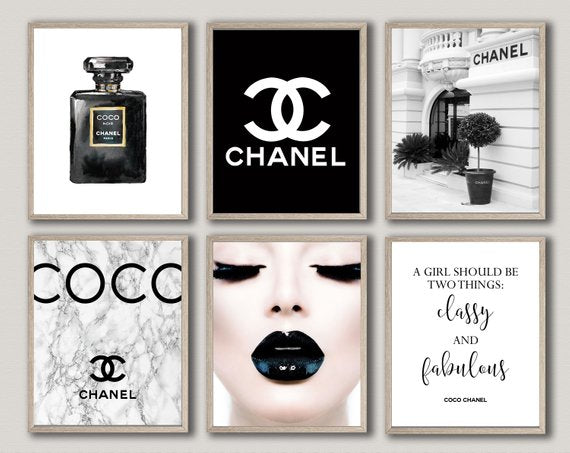Coco Chanel Quotes Lipstick MAKEUP PRINT; CHANEL QUOTE; FASHION
