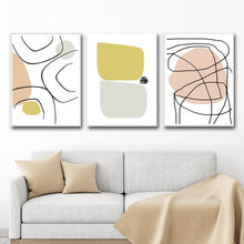Load image into Gallery viewer, GEOMETRIC MODERN ABSTRACT PRINT SET OF 3
