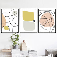 Load image into Gallery viewer, GEOMETRIC MODERN ABSTRACT PRINT SET OF 3