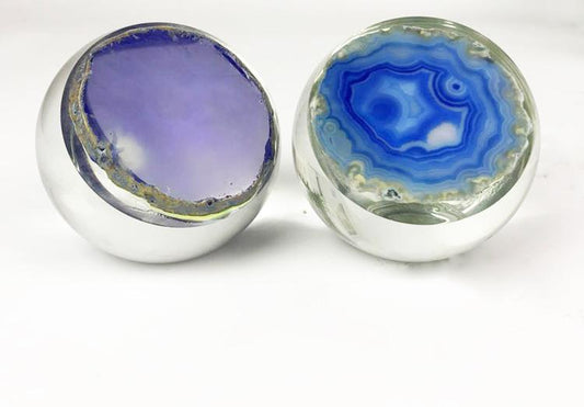 AGATE BALL ORNAMENT (SET OF 2)