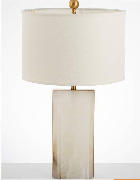 ROONEY 26" Antique Brass X Marble Table Lamp