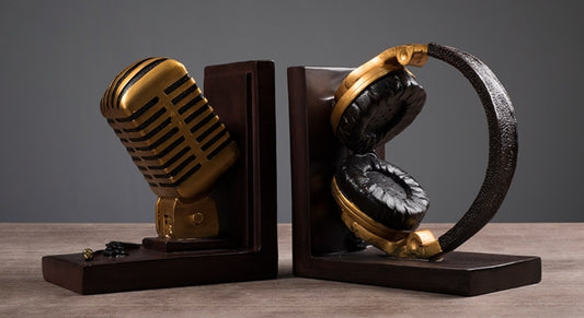 BENEDICTO HEADPHONES & MICROPHONE BOOKENDS