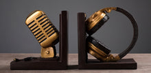 Load image into Gallery viewer, BENEDICTO HEADPHONES &amp; MICROPHONE BOOKENDS