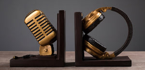 BENEDICTO HEADPHONES & MICROPHONE BOOKENDS