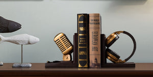 BENEDICTO HEADPHONES & MICROPHONE BOOKENDS
