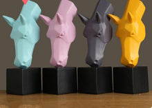 Load image into Gallery viewer, Colorful horse head flower vase