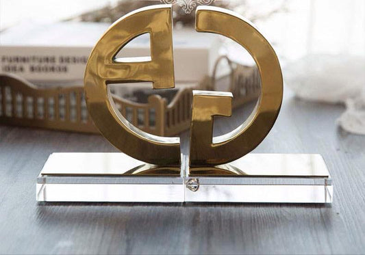G Gold bookends