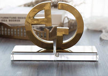 Load image into Gallery viewer, G Gold bookends