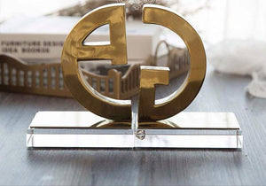 G Gold bookends