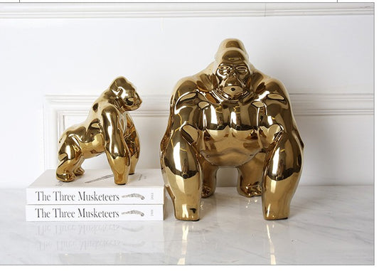 GOLD CHIMP DECORATIVE ORNAMENT