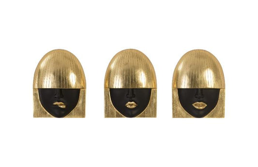 FASHION FACES ART DECOR(SET OF 3)
