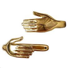 Load image into Gallery viewer, GOLD HAND CURTAIN HOOKS (SET OF TWO)