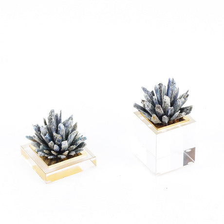 Lolite Crystal Stone Ornament (SET OF 2)