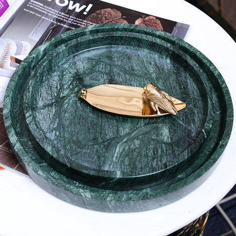 Jenipter Marble Round Tray