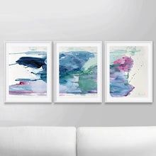 Load image into Gallery viewer, Downloadable Pink and Blue Abstract Art (set of 3)