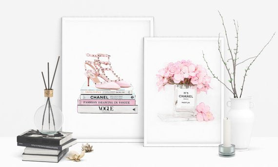 Fashion Coco Chanel Wall Art (set of 2)