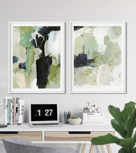 Load image into Gallery viewer, Dew Green Abstract Print (set of 2)
